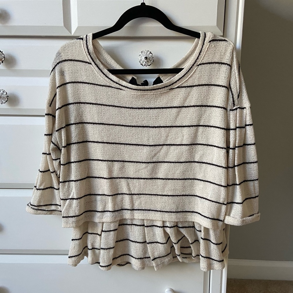 Anthropologie 3/4 Sleeve Layered Sweater